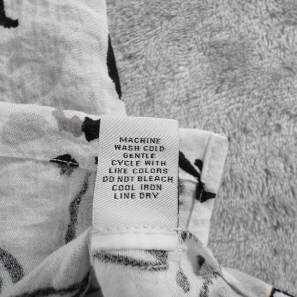 Habitat Blouse Womens L White Scoop Neck 3/4 Sleeve Floral Pleated Tunic - Picture 4 of 12